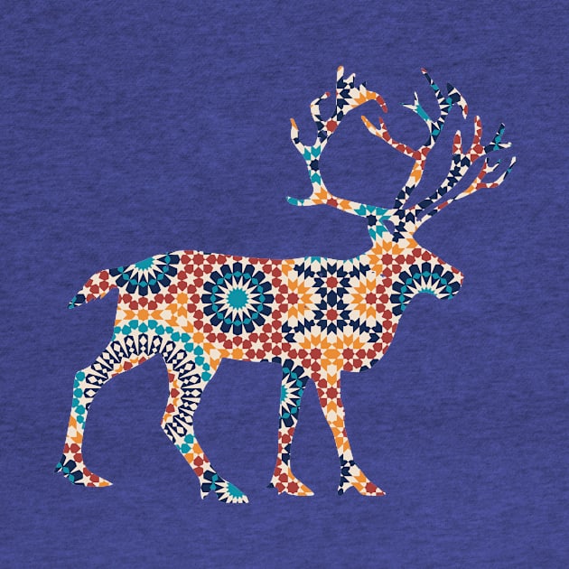 Deer Silhouette with Pattern by deificusArt